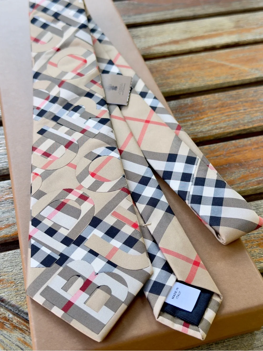 🔥TB SUMMER 26🔥🆕💯LIMITED EDIT BURBERRY HORSEFERRY PATCHWORK NVA CHECK ARTISAN TIE